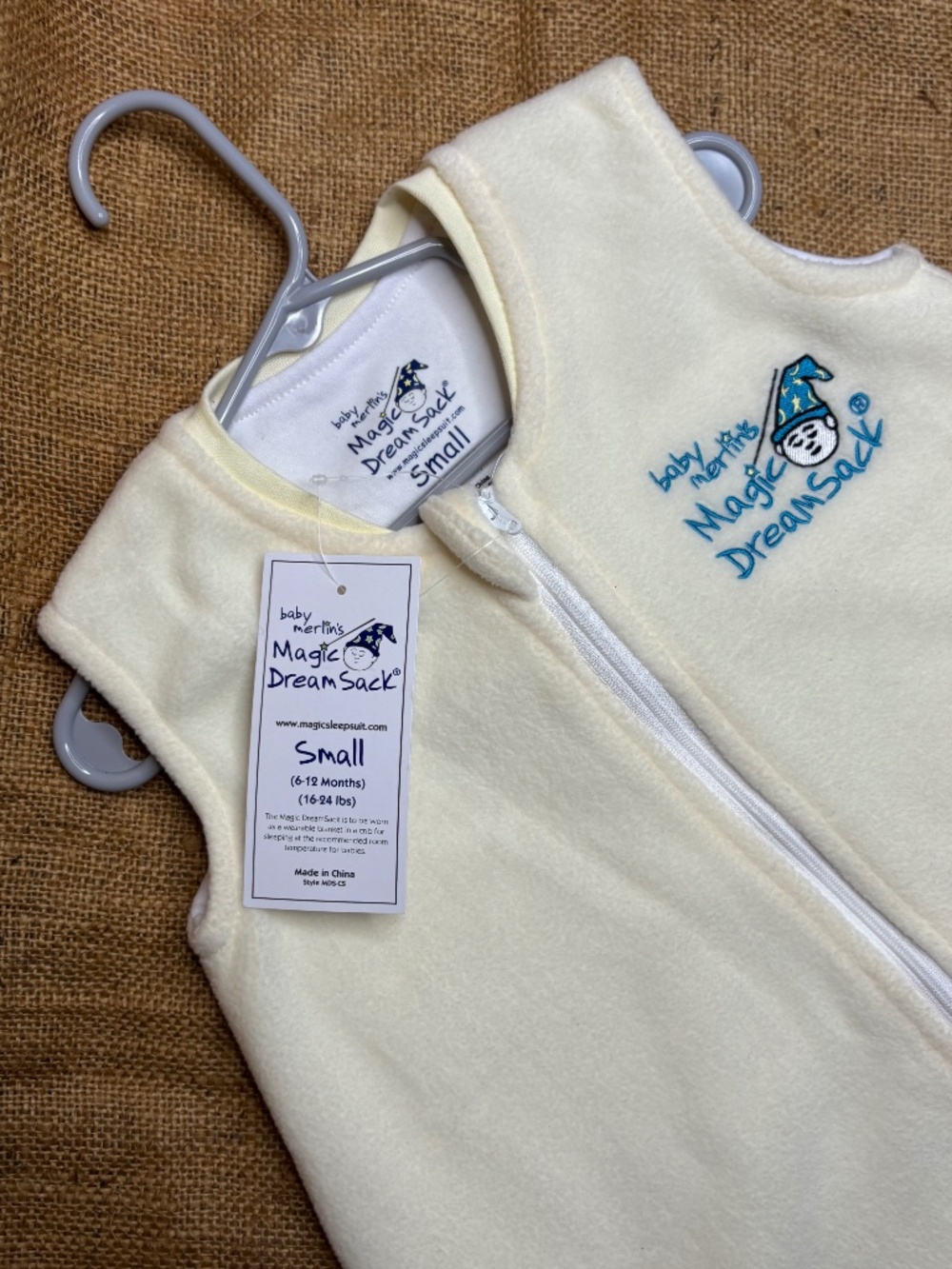 Baby Merlin's Magic Dream Sack Cream Fleece Wearable Blanket Small 6-12M